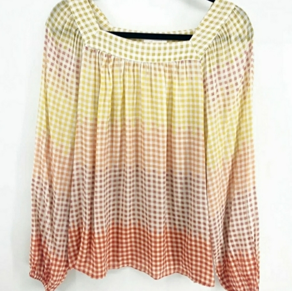 LC Lauren Conrad Tops - 4/$25 Lauren Conrad Gingham Ombrè Blouse